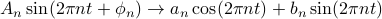      A_n sin (2 pi n t + phi_n) rightarrow a_n cos (2 pi n t) + b_n sin (2 pi n t) 