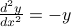 frac{d^2y}{dx^2} = - y